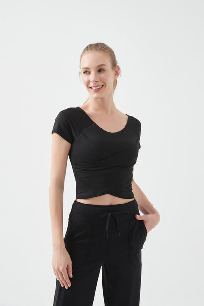 JIOSE CROSS-PLEATING T-SHIRT | EVERYDAY-WEAR & WORKOUTS