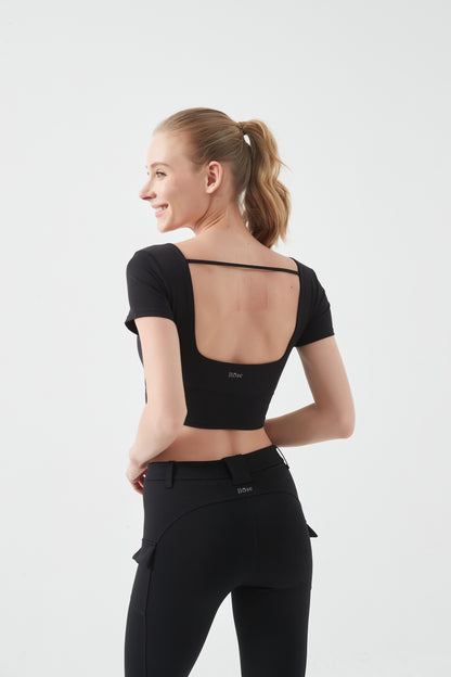 JIOSE U-SHAPED OPEN BACK T-SHIRT | EVERYDAY-WEAR & WORKOUTS